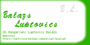 balazs luptovics business card